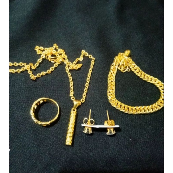 set perhiasan terbaru dan termurah berlapis emas sepuhan 24k sangat mewah anti luntur dan tidak berkarat