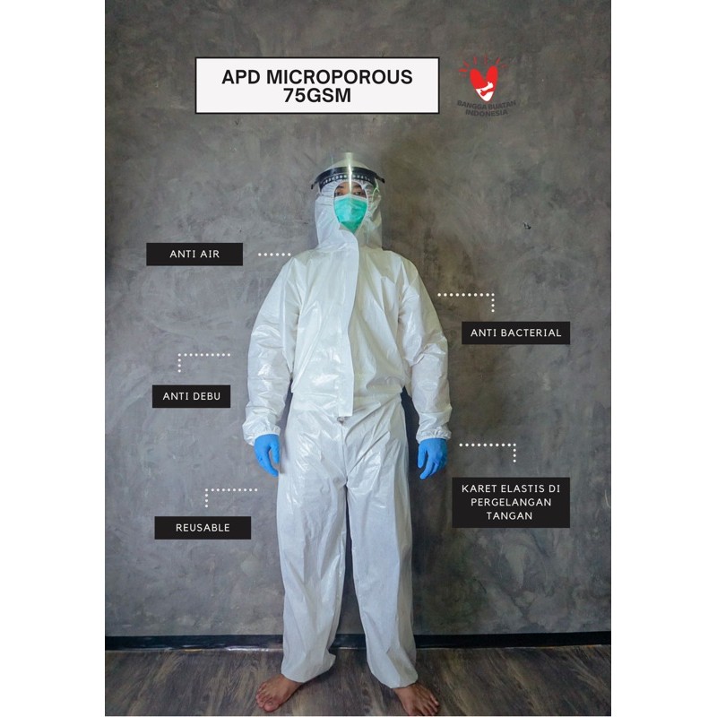 APD HAZMAT COVERALL / BAJU APD Microporous