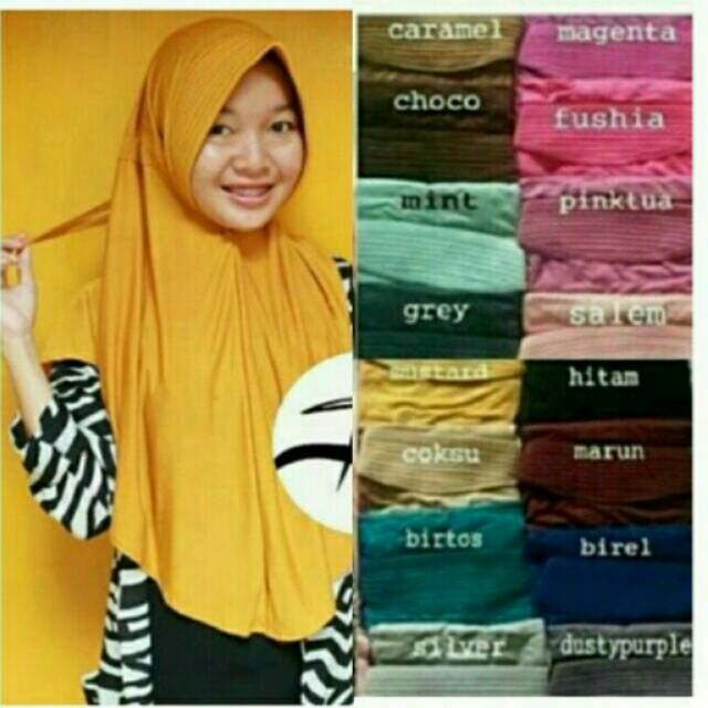 Serut jokowi polos/bergo adiba jersey