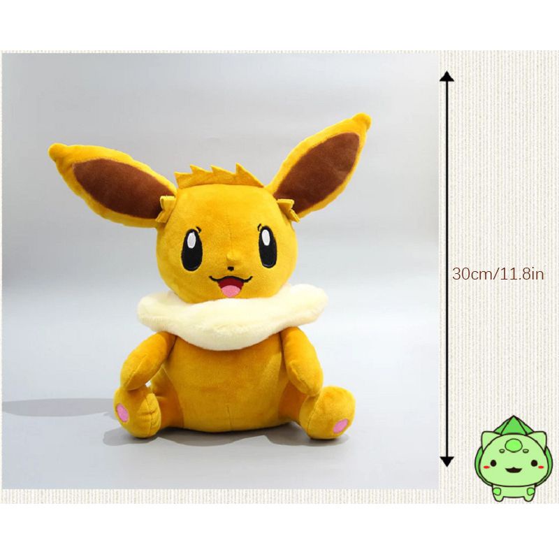 30cm Pokemon Eevee Changing Egg Reversible Plush Toy Stuffed Plushie Doll Pillow Transformation