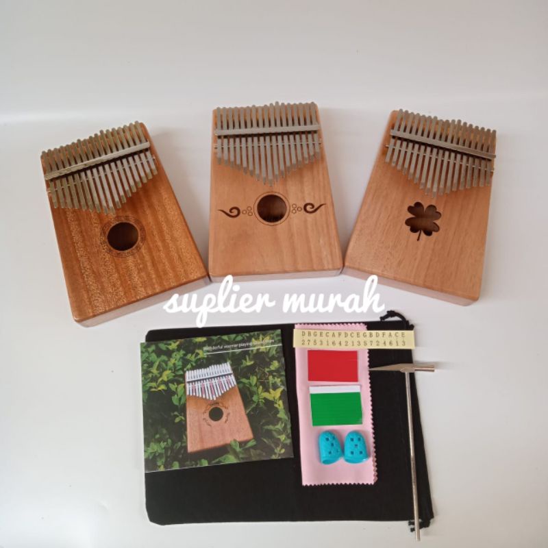 kalimba cowboy piano jari 17key piano jempol bonus fullset