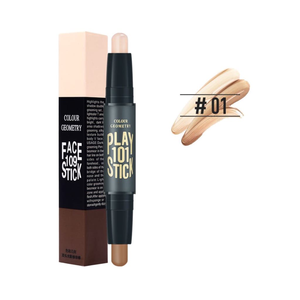 Lameilaa 1002 Contouring Stick Face Stick Colour Geometry Duo Concealer Stick Contour Make up Stick