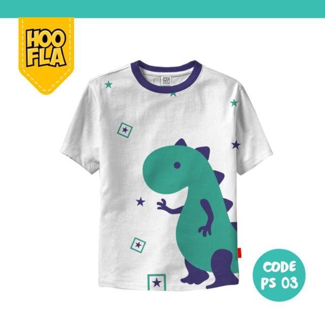 PS03 Dino HOOFLA  KIDS KAOS DISTRO ANAK  LUCU BAJU  BRANDED 