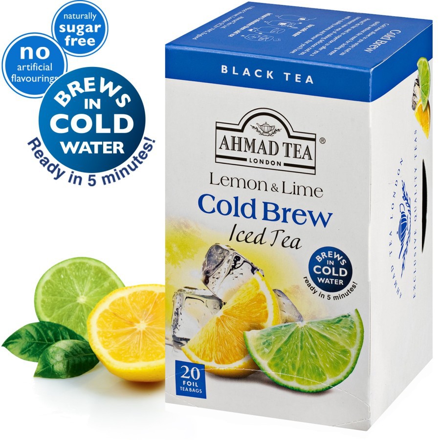 

Ahmad Tea Lemon & Lime Iced Tea Cold Brew Black Tea Es Teh Hitam Rasa Jeruk Limau Drink Beverage Yum