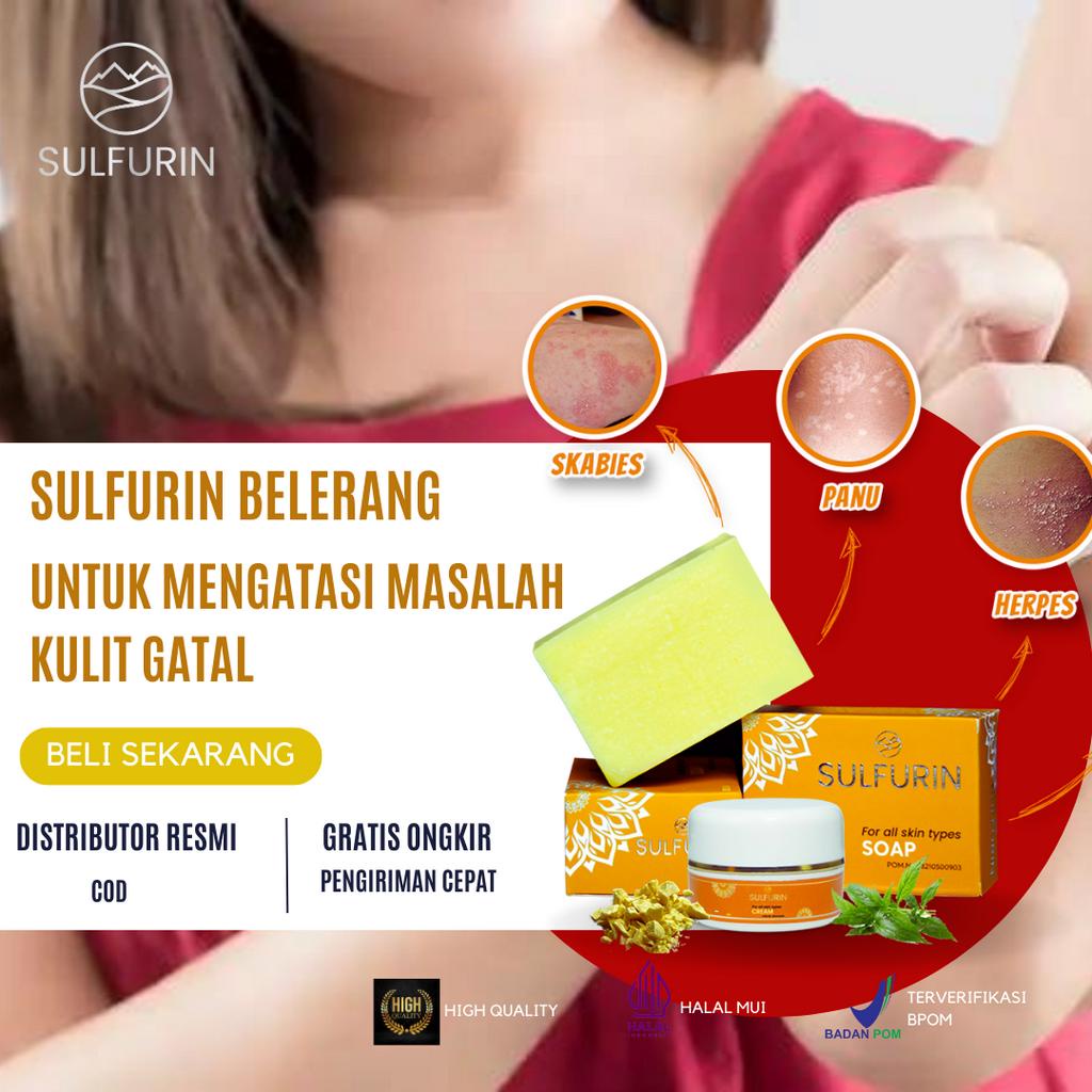 Sulfurin obat salep gatal selangkangan menahun kulit bintik merah Scabies Herpes ampuh BPOM