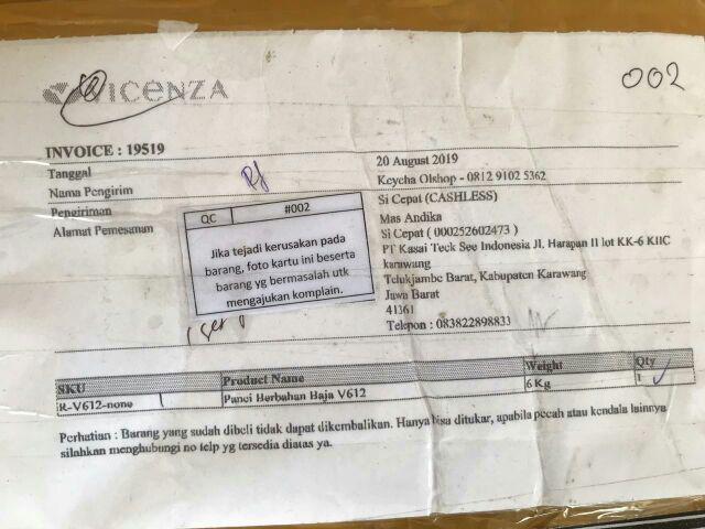 Cookware Panci Set Vicenza V612 Vicenza