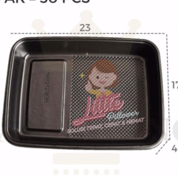 Promo - ISI 50pcs - BENTO TANPA SEKAT Tray Mika Bento Tanpa Sekat/Box Bento/Mika Lunch Box/Mika Bent