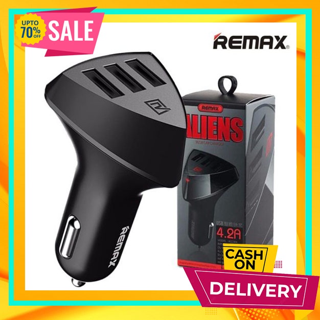 GREEN BOYS - Charger Mobil REMAX Dengan 3 USB - Car Charger REMAX 3Usb Fast Charging