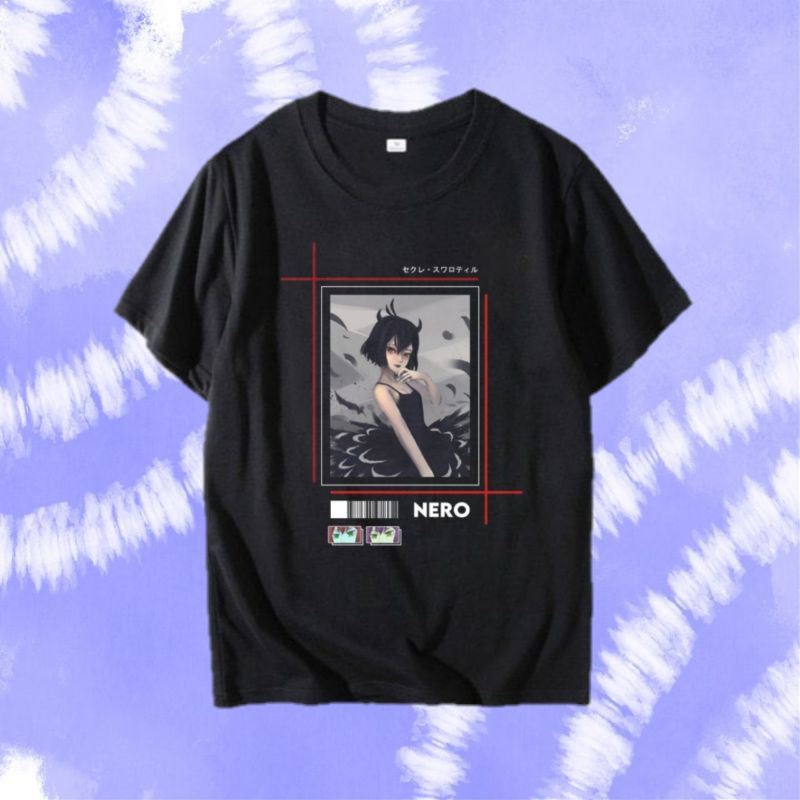 TEE SHIRT KAOS NERO ANIME BLACK CLOVER