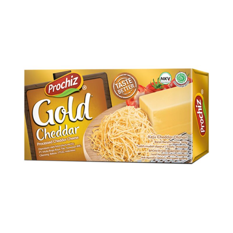 

Prochiz Gold Cheddar 160gr - Keju Cheddar