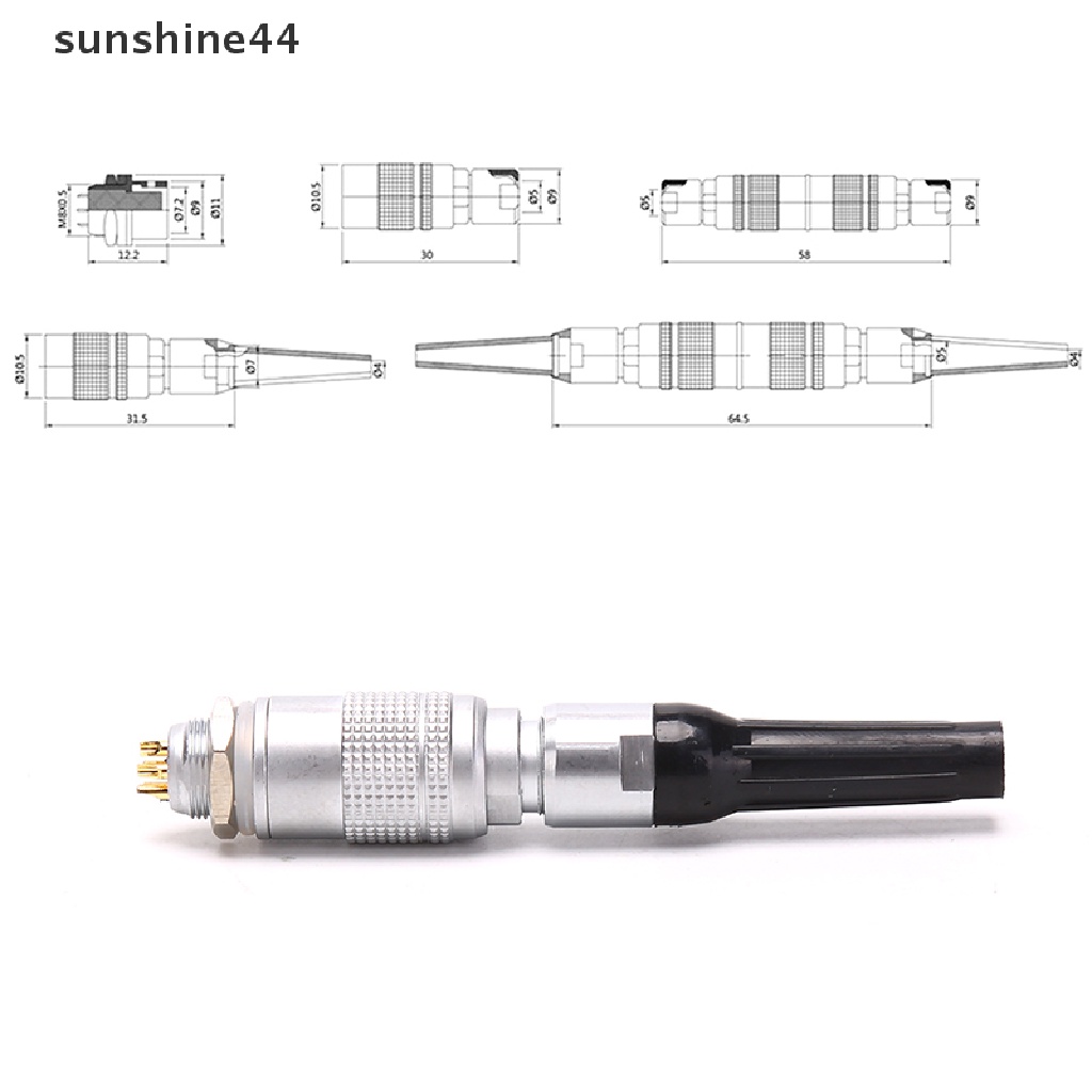 Sunshine Konektor Sensor Sirkular YC8 Mini Push Pull Self Lock 2-7 Pin