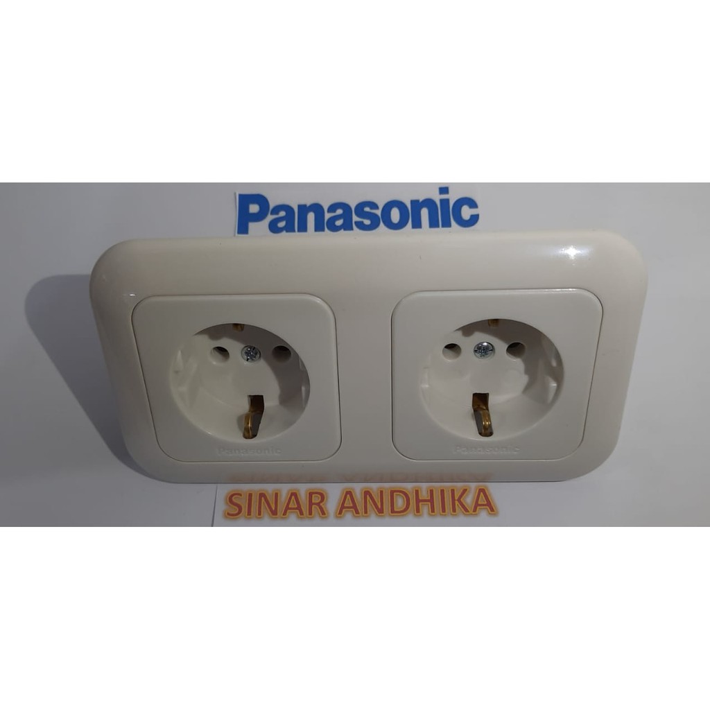 STOP KONTAK DOUBLE NON CP PUTIH PANASONIC WEJP 11322-7