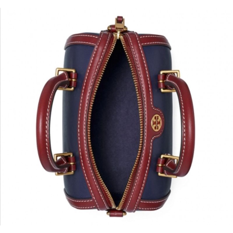 Tory Burch T Monogram Cow Hide Mini Wine Barrel Bag Pillow Bag Lady Shoulder Bag (84022)