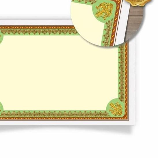 

Blanko Kertas Piagam Sertifikat Kartu Tik Folio green [50 Sheets]