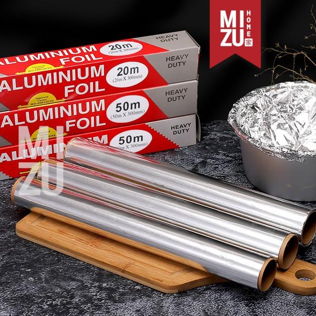 

MIZU SUPERSIZE 20m/50m Aluminium Foil Roll JUMBO Baking Cooking 30cm Best Seller