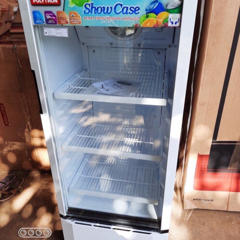 Kulkas Showcase Polytron 3 rak SCN 141 Lemari es pendingin pintu kaca