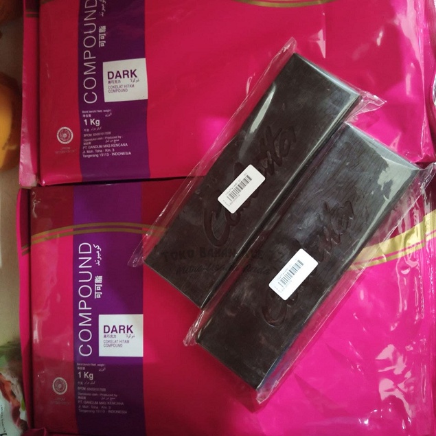 

[1batang] Colatta Dark Chocolate Compound 200gr (dari kemasan 1kg) Collata Cokelat Compound Hitam