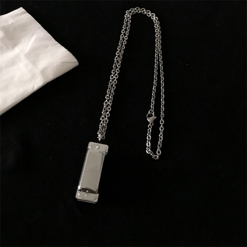Harmonica Necklace Accessories Trendy Hip-hop Simple Street