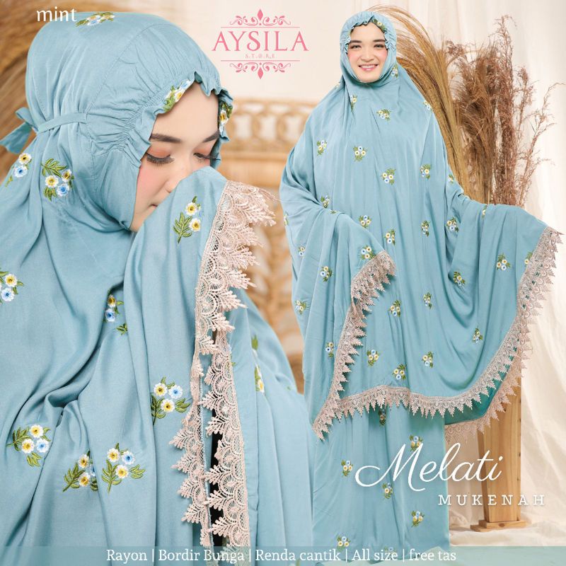 MUKENA MELATI RAYON  BORDIR BY AYSILA