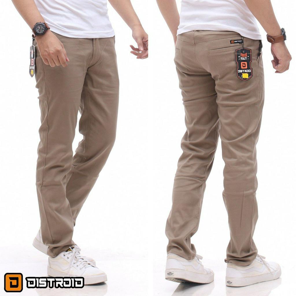 Celana Chino Panjang Pria Cino Pant Panjang Distro Premium Slimfit Kancing Size 28-38