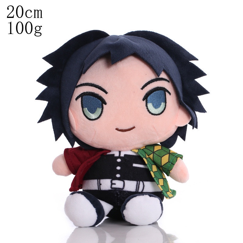 1pc Mainan Boneka Stuffed Plush Demon Slayer Yaiba Kamado Tanjirou Tomioka Douma Sabit 20cm Untuk Hadiah Anak