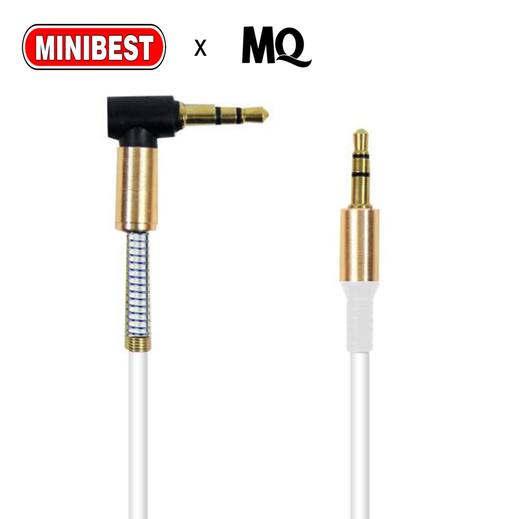 Kabel Aux Audio Mobil &amp; Handphone Spiral jack L 3.5mm /kabel Audio Anti Kusut Spring HIFI MQ-CB05