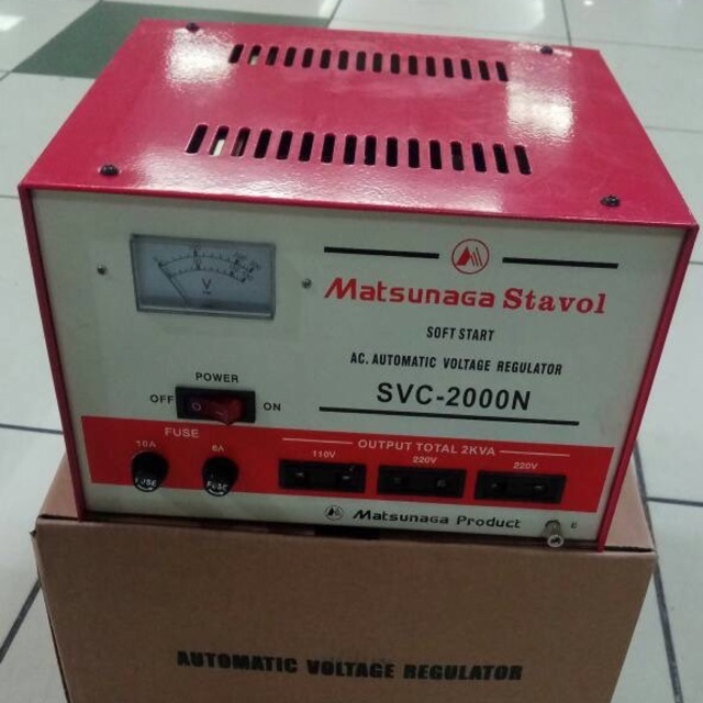 Stabilizer matsunaga 2000w stabilizer 2000volt STABILIZER 2000 WATT MERAH