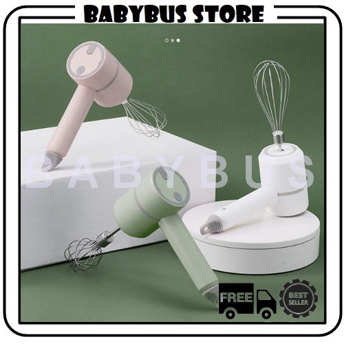 BBS Hand Mixer Telor Wireless Portable Pengocok Telur/Electric Egg Beater Elektrik USB Rechargeable