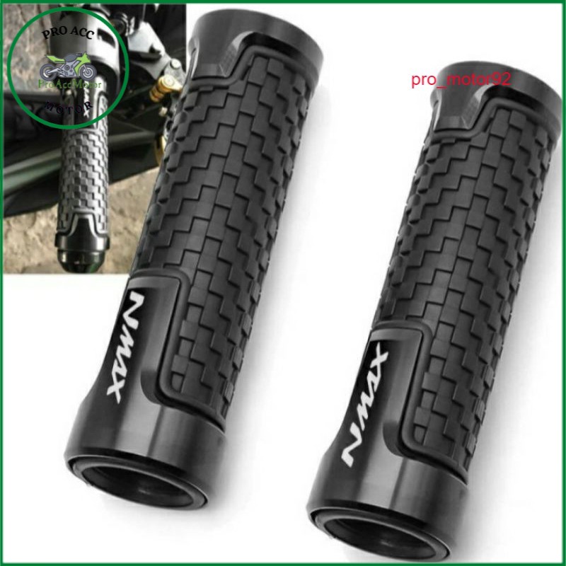Grip stang handgrip motor bahan karet aluminium Logo Nmax