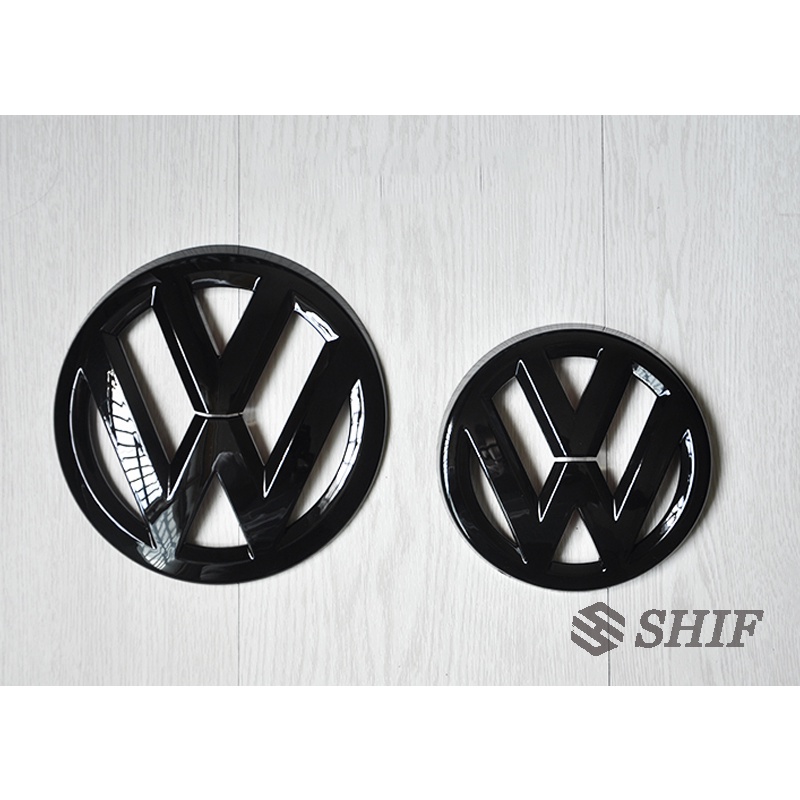2pcs Stiker Emblem Logo Volkswagen Golf MK6 7 7.5 Warna Hitam Glossy