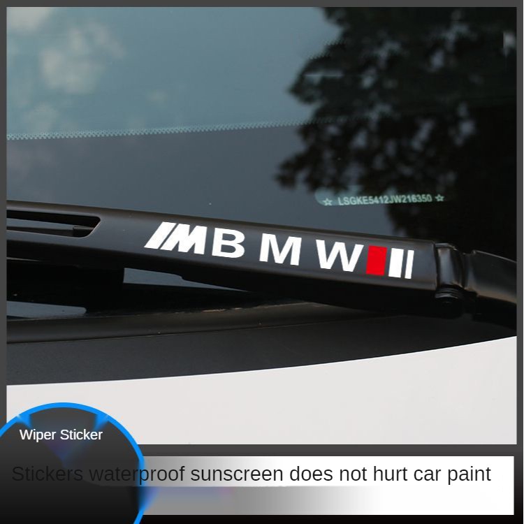 Stiker penghapus For Mini Cooper S Wipers Sticker Suitable for F30/F20/F10/E34/E46/E60/E90/E36/X1/X3/X5/G20/G30