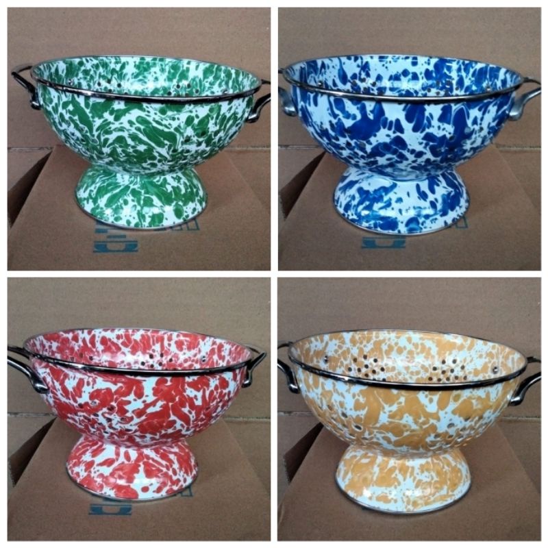 Tempat Nasi Enamel 22cm Blirik Tanpa Tutup