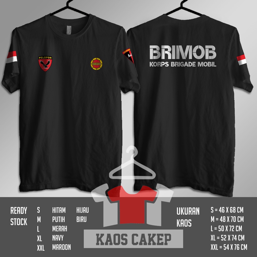 Jual Kaos Baju BRIMOB Korps Brigade Mobil Full Patch Kaos Pemerintahan ...