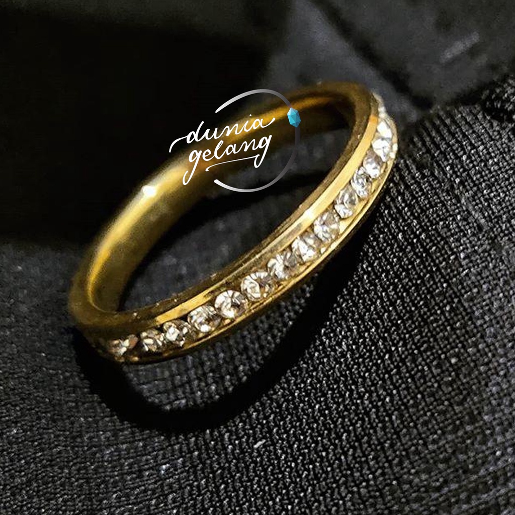 [COD] CINCIN TITANIUM MATA BERLIAN / CINCIN PERMATA WANITA PRIA COUPLE TUNANGAN ANAK MGD / DUNIAGELANG.ID