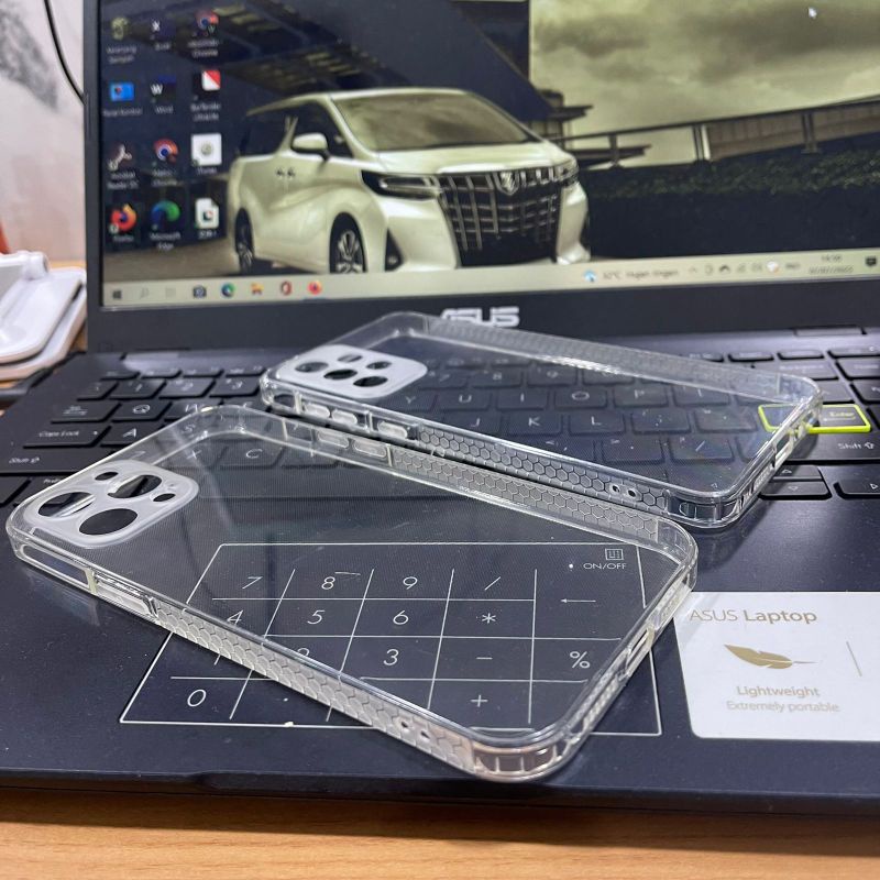 CLEAR CASE HD OPPO RENO 7 4G ALL TYPE SLIM CASE+HAND GRIP ANTI SLIP PREMIUM HYBIRD PROTECTION CAMERA