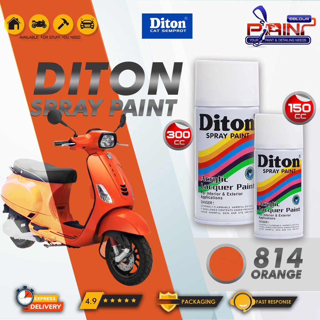 Diton Cat Semprot/Pylox/Motor/Helm/Gundam 150cc - 814 Orange