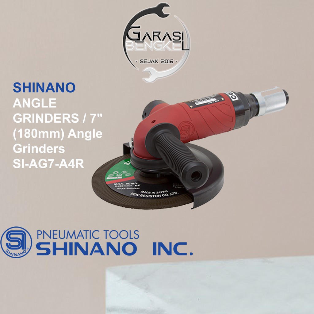 Jual Shinano SIAG7A4R 7" (180mm) Angle Disc Grinder Mesin Gerinda 7