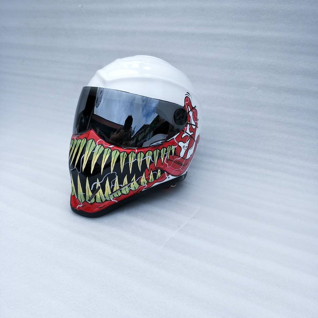 Jual HELM CUSTOM RETRO STIG VENOM WITH VISOR PREMIUM QUALITY ( MR HELM )  Indonesia|Shopee Indonesia