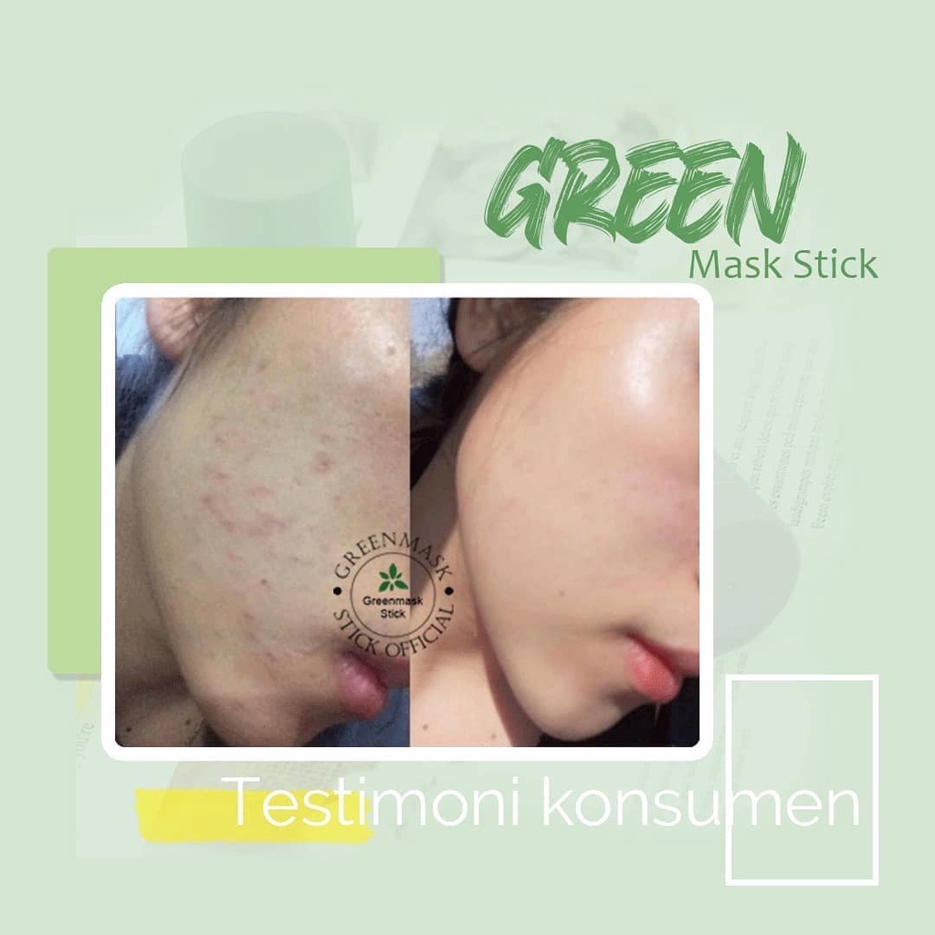 ORIGINAL Greentea Mask Stick Meidian /  Masker Komedo / Jerawat Bruntusan