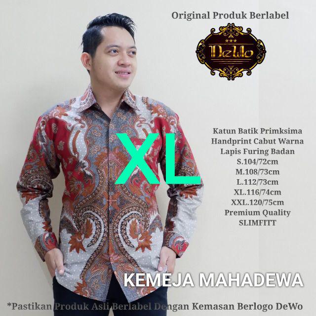 Kemeja Batik Lengan Panjang Ada Size Jumbo Naga Sogan By Florist