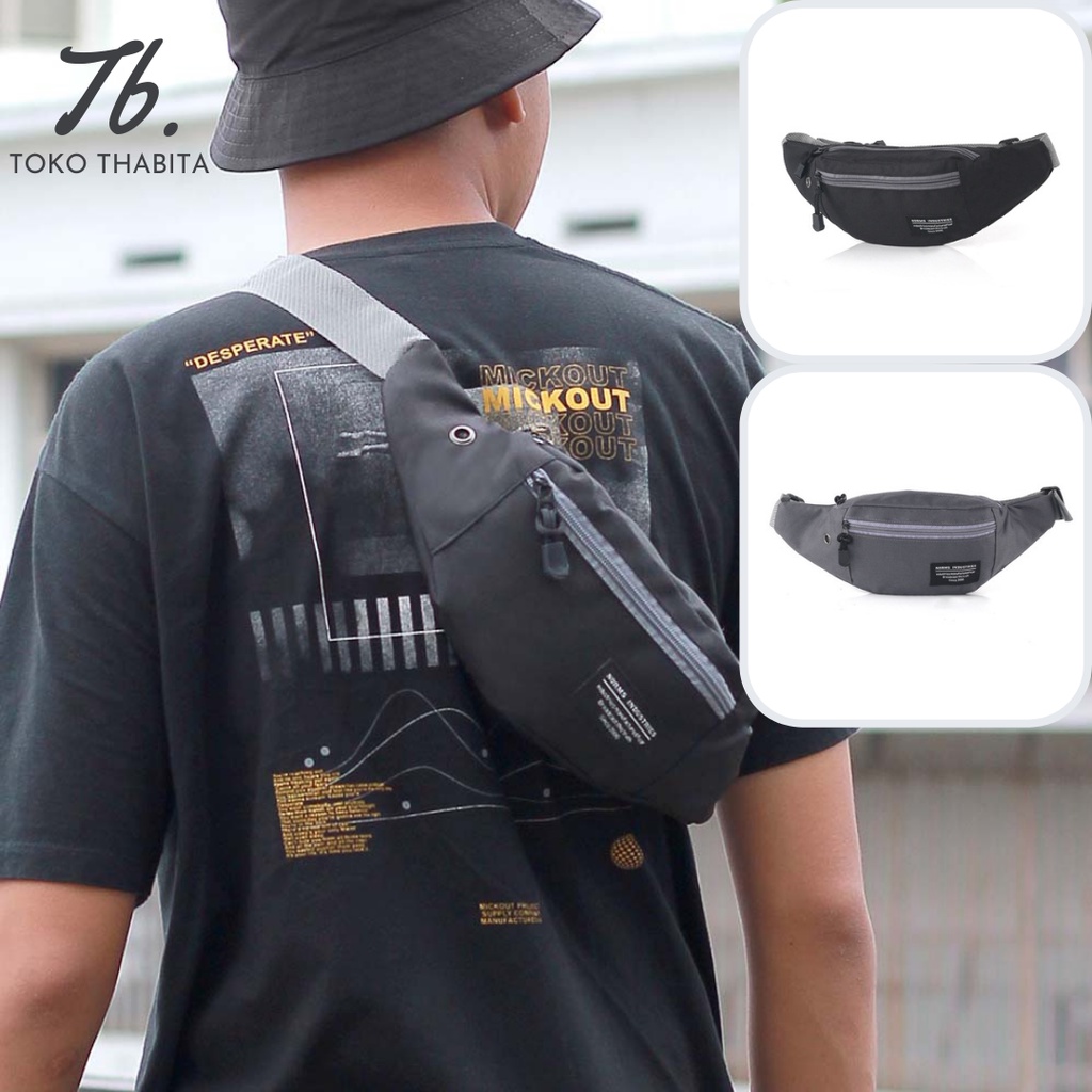 Toko Thabita Waistbag Simple Pria Multifungsi Tas Pinggang Norms Industries Orignal Waist Bag Distro