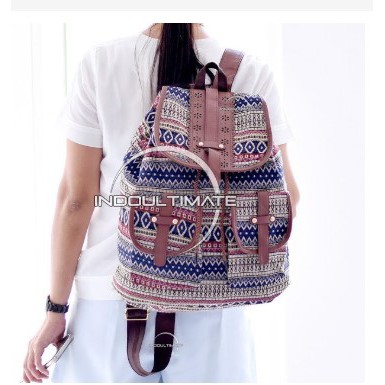 Tas Ransel IM JS-016-13 / Tas Tribal / Tas Batik / Tas Sekolah Anak / BACKPACK ETHNIC / Tas Wanita