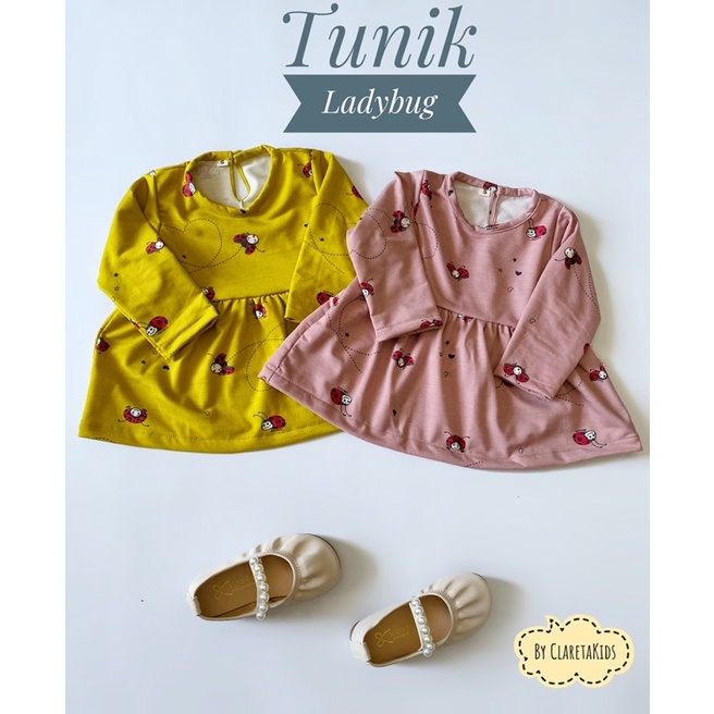 BAJU ANAK | TUNIK ANAK | ATASAN ANAK PEREMPUAN | TUNIK LADYBUG By ClaretaKids