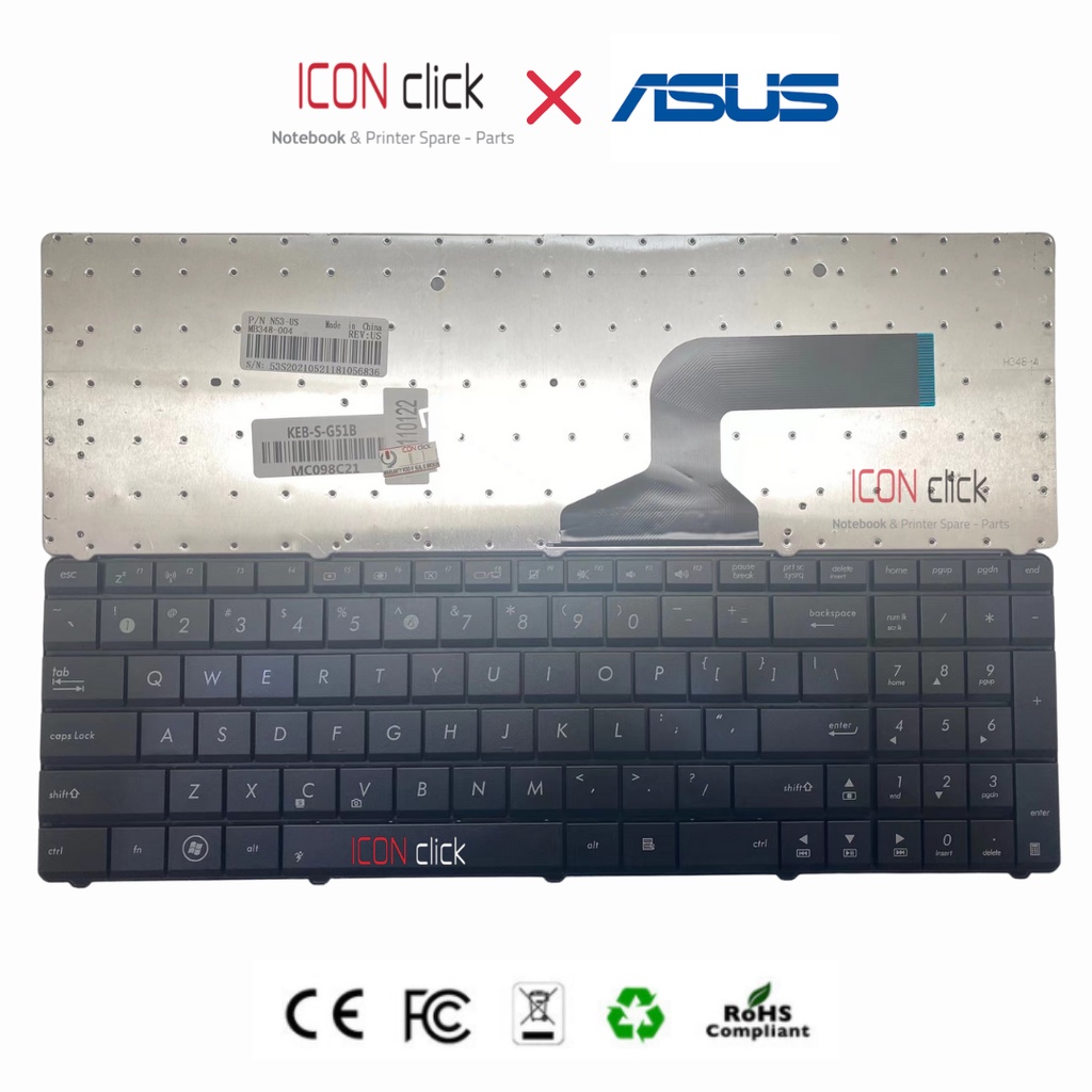 Tastiera Sostitutiva Per Notebook ASUS G73, K52, K60, K70, K72, N61, N71, G51 - Colore Nero