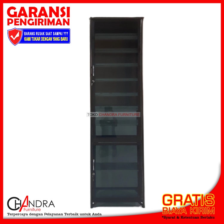 Lemari Sepatu 8 Susun Dan Helm 2 Susun Kaca Riben Full Brown