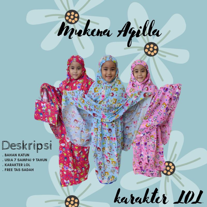 Mukena Anak LOL Katun Rayon Aqilla