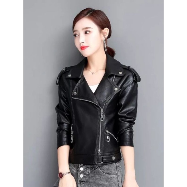 Jaket Kulit Asli Wanita 100% Original / Jaket Kulit Cewek Model Korea Terbaru LJ48