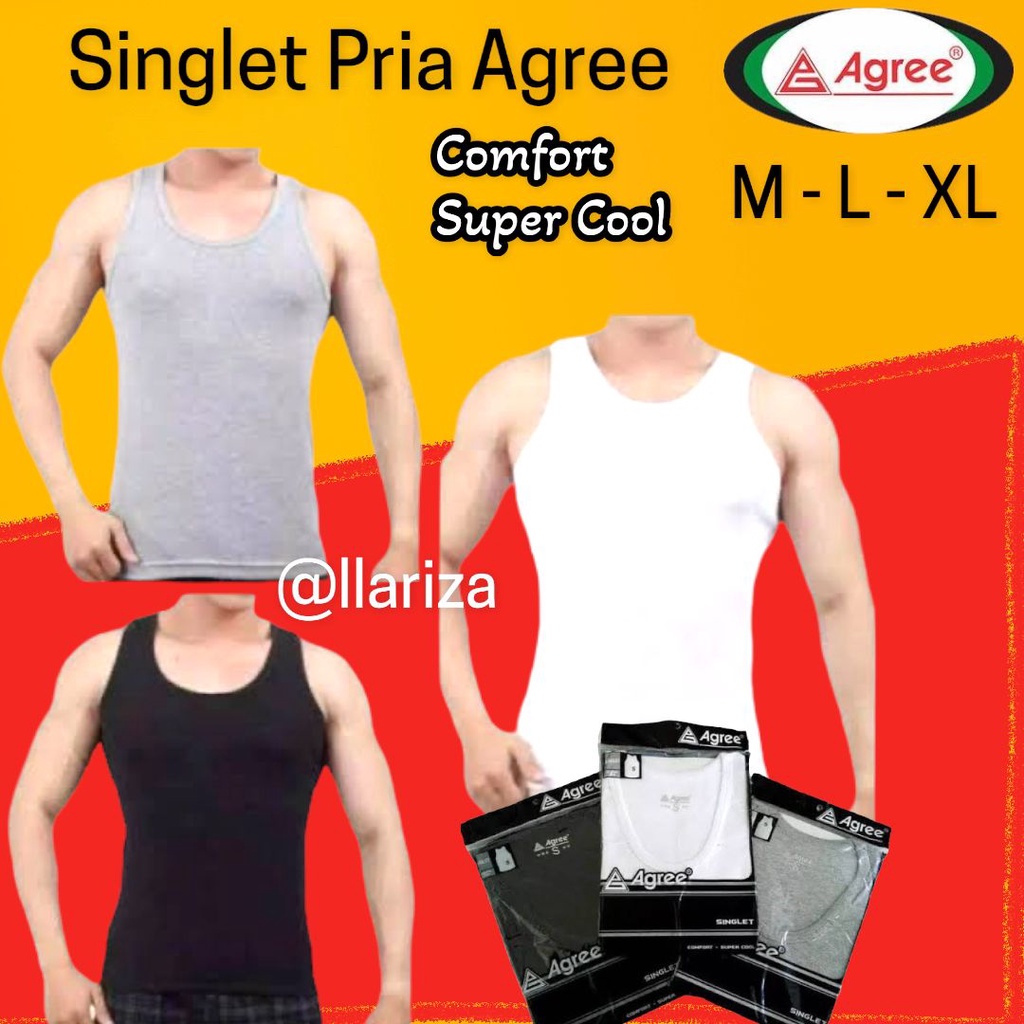Singlet Pria Kaos Dalam Pria Dewasa Agree - Singlet Agree Pria