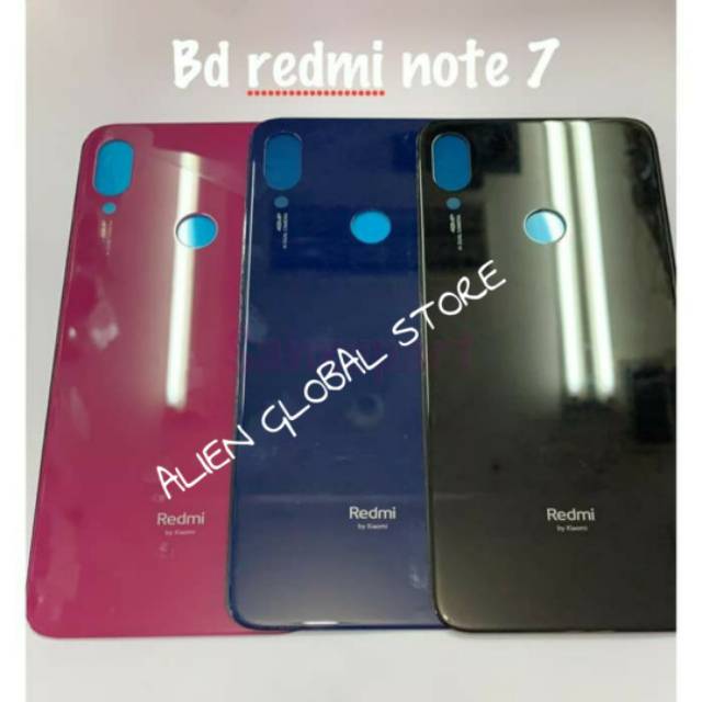 Tutup Belakang Baterai HP Xiaomi Redmi Note 7 Backdoor Back Cover Case Not 7 Casing Belakang Kaca