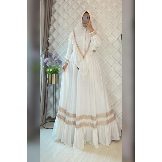 shizuka syari polos by aldisa / shizuka lace/ gamis Lilac